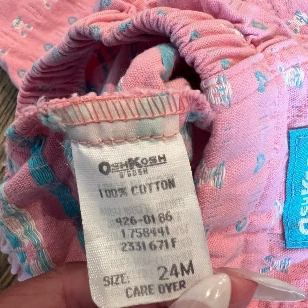 Vintage OshKosh B'Gosh Pink Bunny Pants 24M EUC